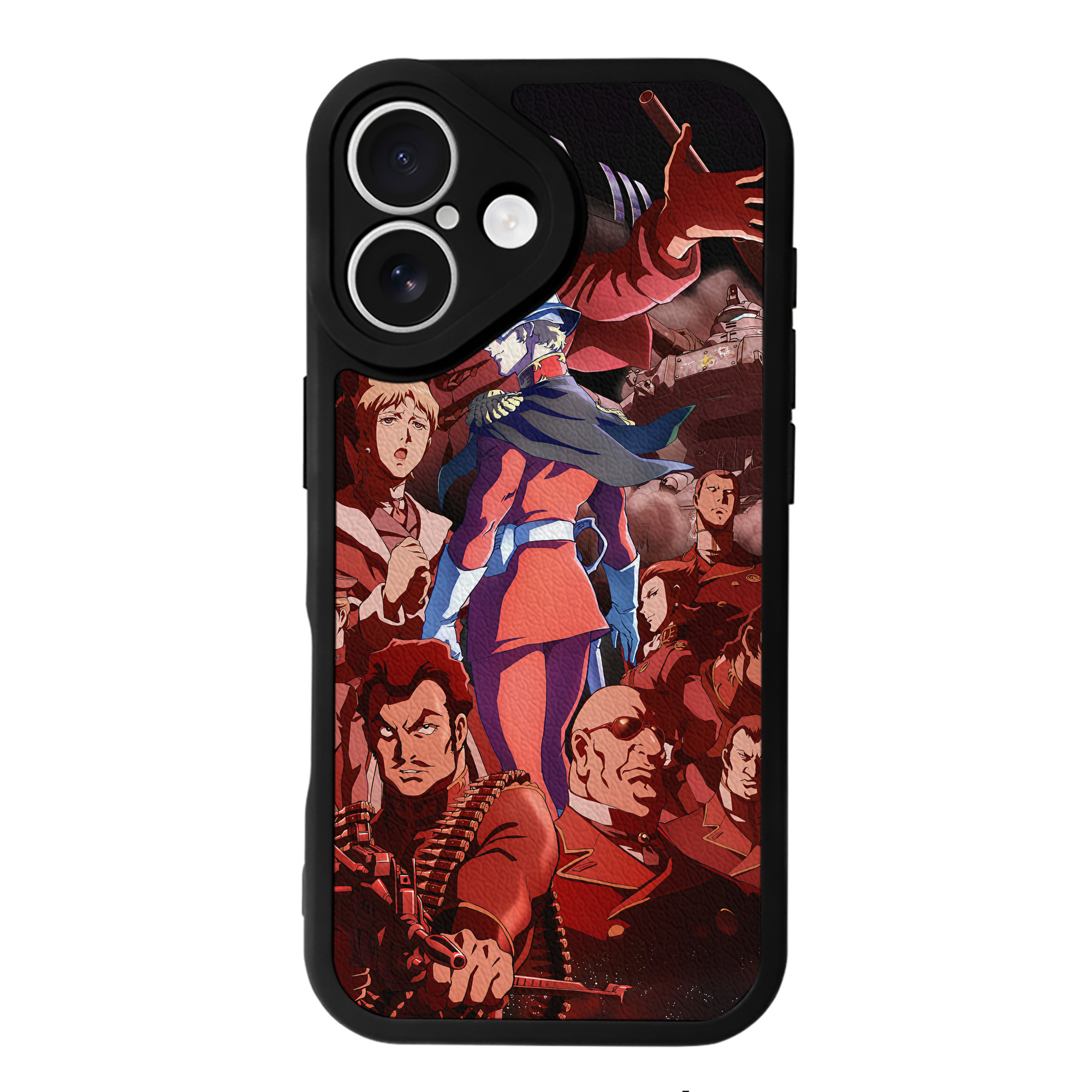 （画像用） 機動戦士ガンダム Mobile Suit Gundam 【iPhone 16シリーズ対応】シリコンスマホケース（レザー調） 材質：シリコン